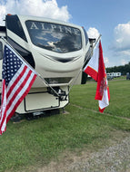 Heavy Duty RV Flag Holder-5th Wheel Kingpin Double Mount by Journeyman